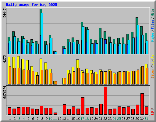 Daily usage for May 2025