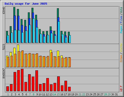 Daily usage for June 2025
