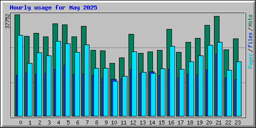 Hourly usage for May 2025