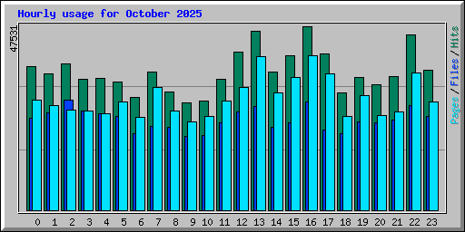 Hourly usage for October 2025